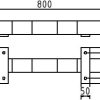 Rammschutz-Balken Stahlrundrohr Ø 76 mm für Dübelbefestigung Gesamtbreite: 800 mm - Art.Nr. 477_41BG – Bild 4