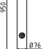Absperr-Stilpfosten Serie 478B Ø 76 mm - Art.Nr. 478FUB – Bild 4