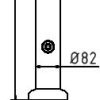 Absperr-Stilpfosten Serie 481B Ø 82 mm - Art.Nr. 481FB – Bild 4