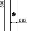Absperr-Stilpfosten Serie 481B Ø 82 mm - Art.Nr. 481FUB – Bild 4