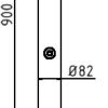 Absperr-Stilpfosten Serie 482B Ø 82 mm - Art.Nr. 482FUB – Bild 4