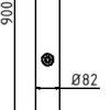 Absperr-Stilpfosten Serie 484B Ø 82 mm - Art.Nr. 484FUB – Bild 4