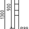 Absperrpfosten Stahlrohr Ø 89 x 2,9 mm gelb / schwarz - Art.Nr. 489BG – Bild 4
