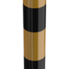 Absperrpfosten Stahlrohr Ø 89 x 2,9 mm allseitig neigbar gelb / schwarz - Art.Nr. 489NPBG