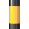Absperrpfosten Stahlrohr Ø 89 x 2,9 mm allseitig neigbar gelb / schwarz - Art.Nr. 489NPBG – Bild 2