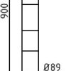 Absperrpfosten Stahlrohr Ø 89 x 2,9 mm ortsfest für Dübelbefestigung - Art.Nr. 489PB – Bild 4