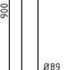 Absperrpfosten Stahlrohr Ø 89 x 2,9 mm ortsfest für Dübelbefestigung - Art.Nr. 489P – Bild 4