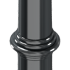 Alu-Stilpfosten Serie 495B ortsfest, zum Einbetonierenmit Erdanker, Gesamtlänge ca. 1300 mm mit 2 Ösen - Art.Nr. 495B+2 – Bild 3