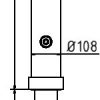 Stilpoller Stahlrohr Ø 108 mm Höhe Überflur 750 mmGesamtlänge ca. 1100 mm herausnehmbar, mit Dreikantverschlussnach DIN 3223, selbsteinrastende Verriegelungmit feuerverzinkter Bodenhülse Typ 470.10ca. 500 mm Unterflur ohne Öse - Art.Nr. 4971FB – Bild 4